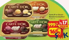 CARTE D'OR CLASSİC DONDURMA ÇEŞİTLERİ 850 ML CARTE D'OR CLASSİC DONDURMA ÇEŞİTLERİ 850 ML